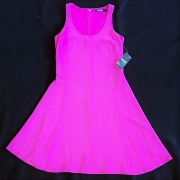 NWT Lauren Ralph Lauren Exotic Pink Sleeveless A-line Shift Tank Dress size 2 - Picture 10 of 14